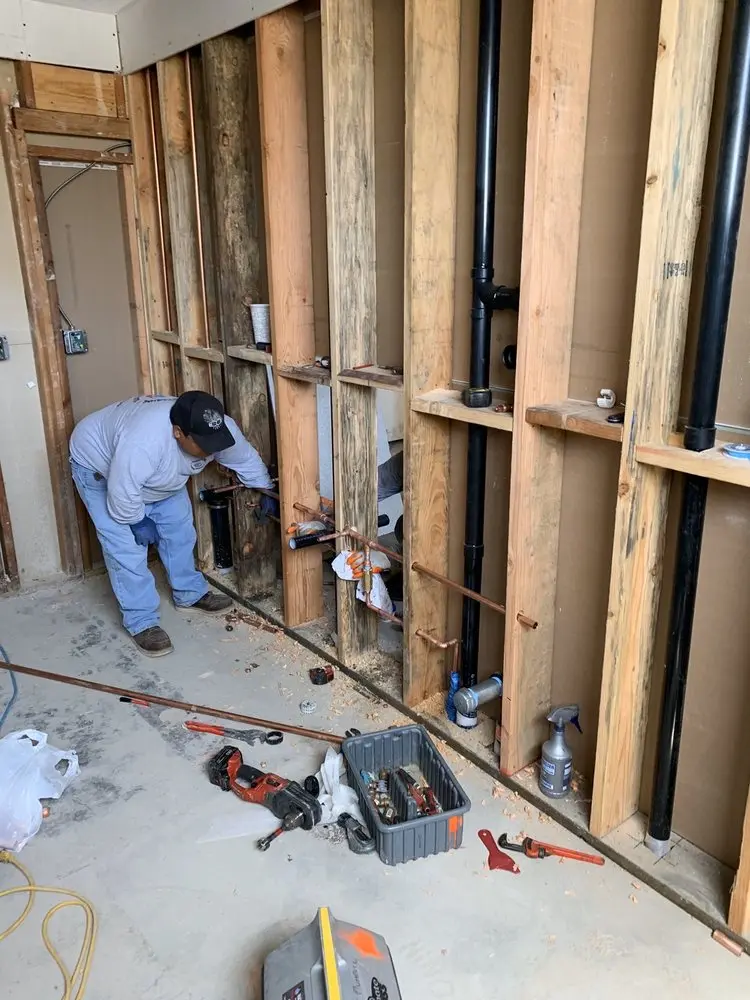 Commercial rough-in plumbing for Water Heater Replacement in Stonehurst West